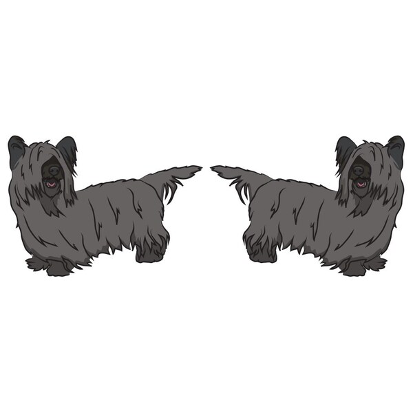 Skye Terrier Dog Decal, Dog Lover Decor Vinyl Sticker